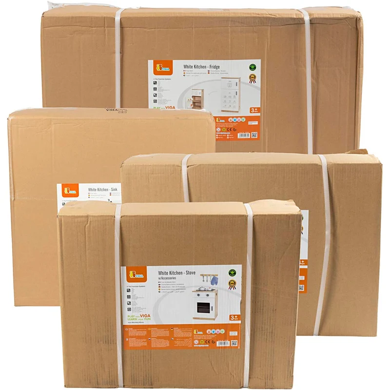 Viga Spielküche, H 55-79 cm, T 34 cm, B 40 cm, 4 Teile/ 1 Set [HOB-908574]
