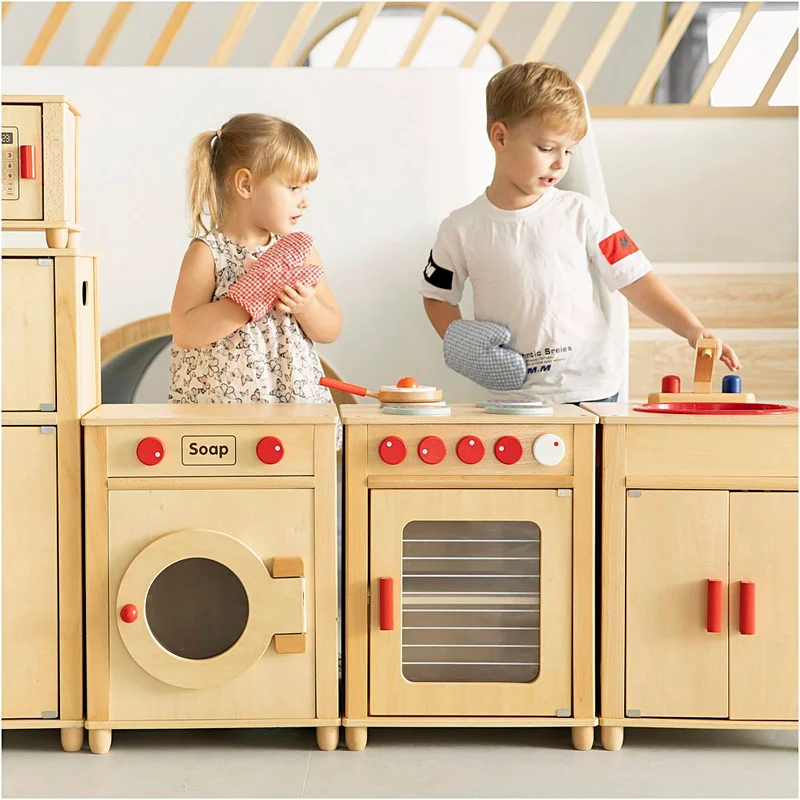 VIGA Spielküche, Größe 160x54x36 cm, 1 Set [HOB-907706]