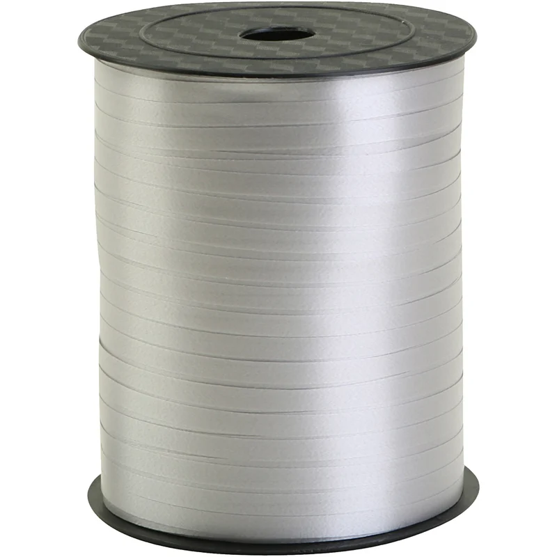 Kräuselband, B 5 mm, Silber, 400 m/ 1 Rolle [HOB-557488]