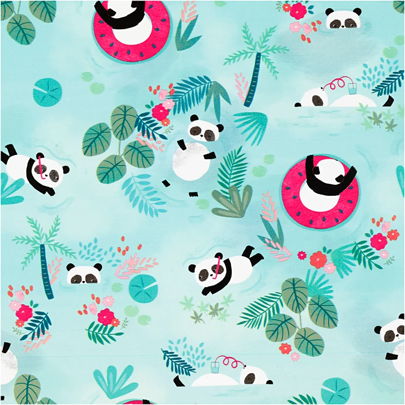 Geschenkpapier, Panda, B 50 cm, 80 g, 100 m/ 1 Rolle [HOB-55643174]
