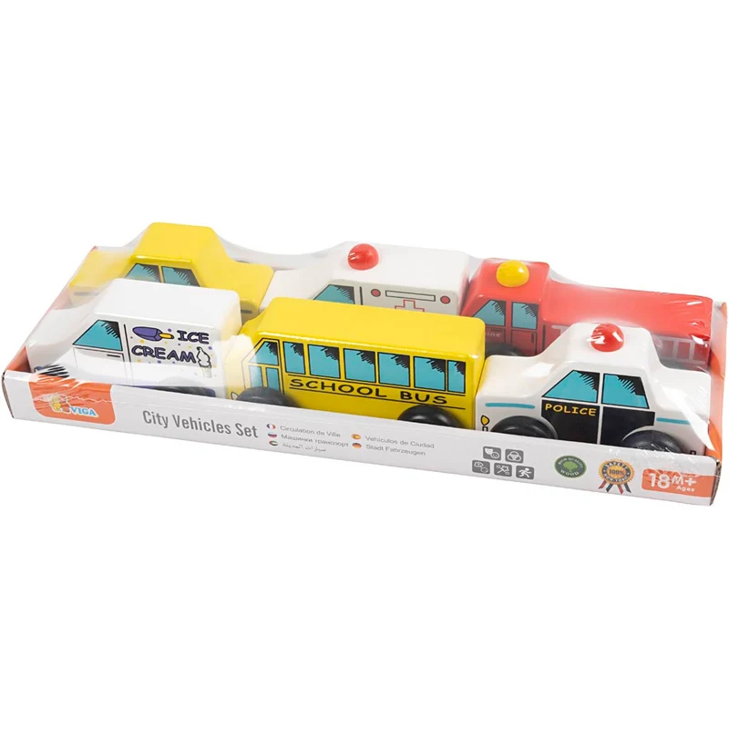 VIGA Mini-Autos, Nutzfahrzeuge, Größe 7-9 cm, 6 Teile/ 1 Set [HOB-908497]