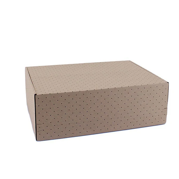 Versandkartons mit fröhlichen Punkten 39x28x13cm Braun (50 Stück) [FP-VPD064]