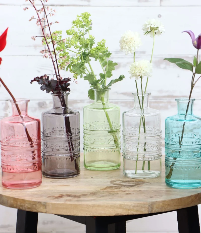 Blumenvasen Porto Ø7.5cm | H: 14.5cm Transparent (12 Stück) [IFS-29740]