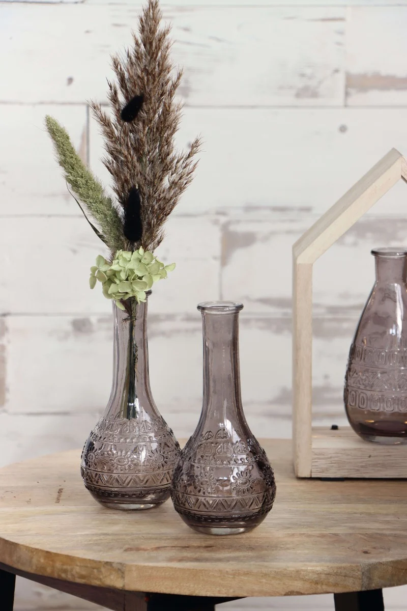 Blumenvasen Paris Ø7.5cm | H: 16cm Grau (12 Stück) [IFS-29726]