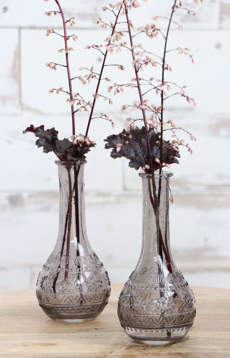 Blumenvasen Paris Ø7.5cm | H: 16cm Grau (12 Stück) [IFS-29726]