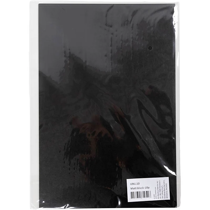 Plastikschrumpfplatten, A4, Schwarz, 10 Bl./ 1 Pck [HOB-696110]