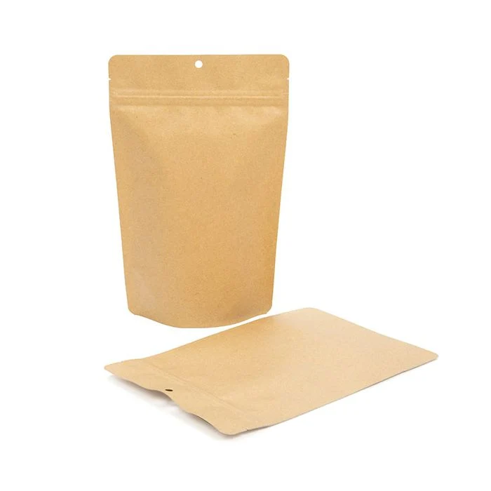 Standbodenbeutel Kraft 14.9x8.9x23.2cm mit Aufhängeloch (100 Stück) [ZBGSK7H]