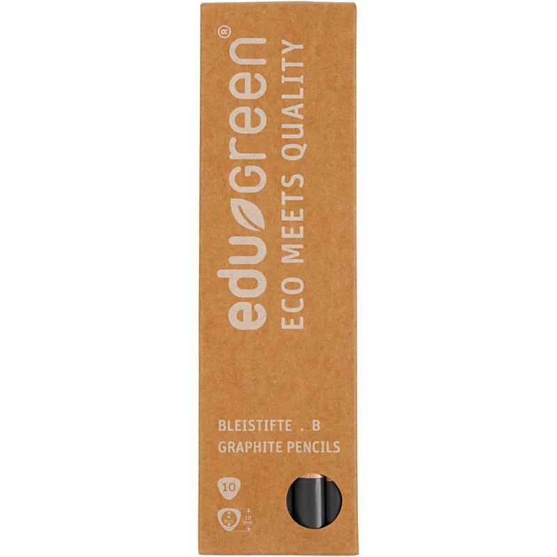edu Green Jumbo-Bleistift, B, 10 Stk/ 1 Pck [HOB-408282]