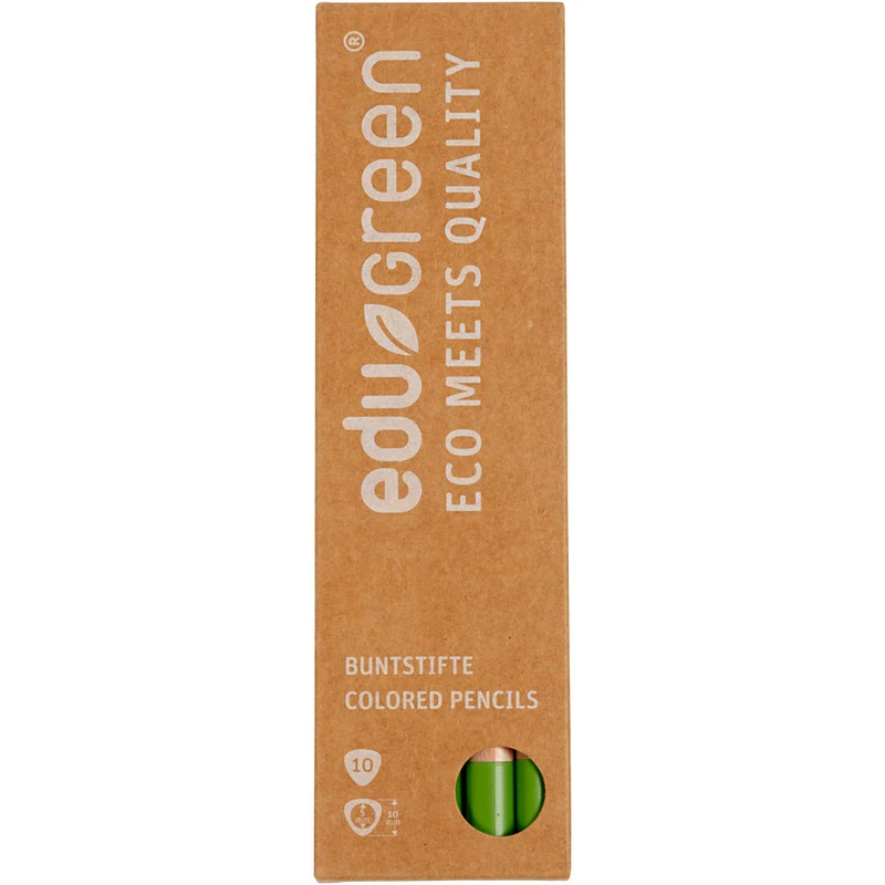 edu Green Jumbo-Buntstifte, Mine 5 mm, Hellgrün, 10 Stk/ 1 Pck [HOB-408263]