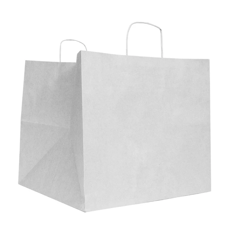 Pizza-Tragetaschen 33+33x33cm Weiß (100 Stück) [FP-DPT107]