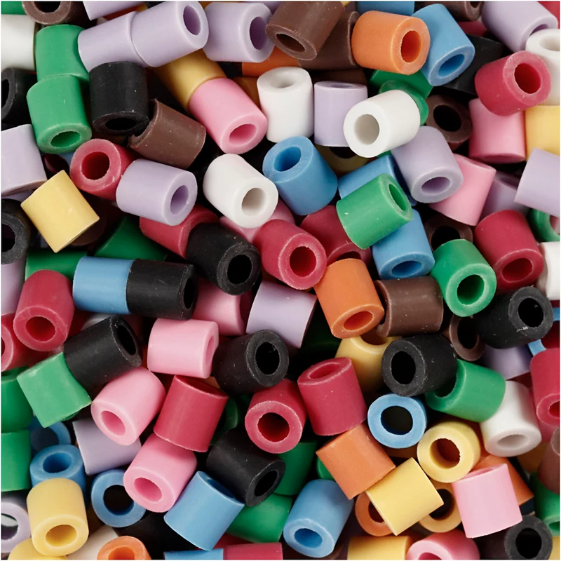 NABBI BioBeads, Größe 5x5 mm, Lochgröße 2.5 mm, medium, Sortierte Farben, 3000 Stk/ 1 Pck [HOB-906771]