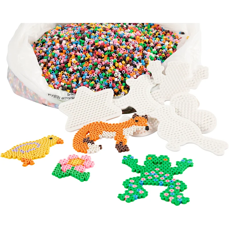 NABBI BioBeads Schulset, Größe 5x5 mm, medium, Standard-Farben, 1 Set [HOB-906770]