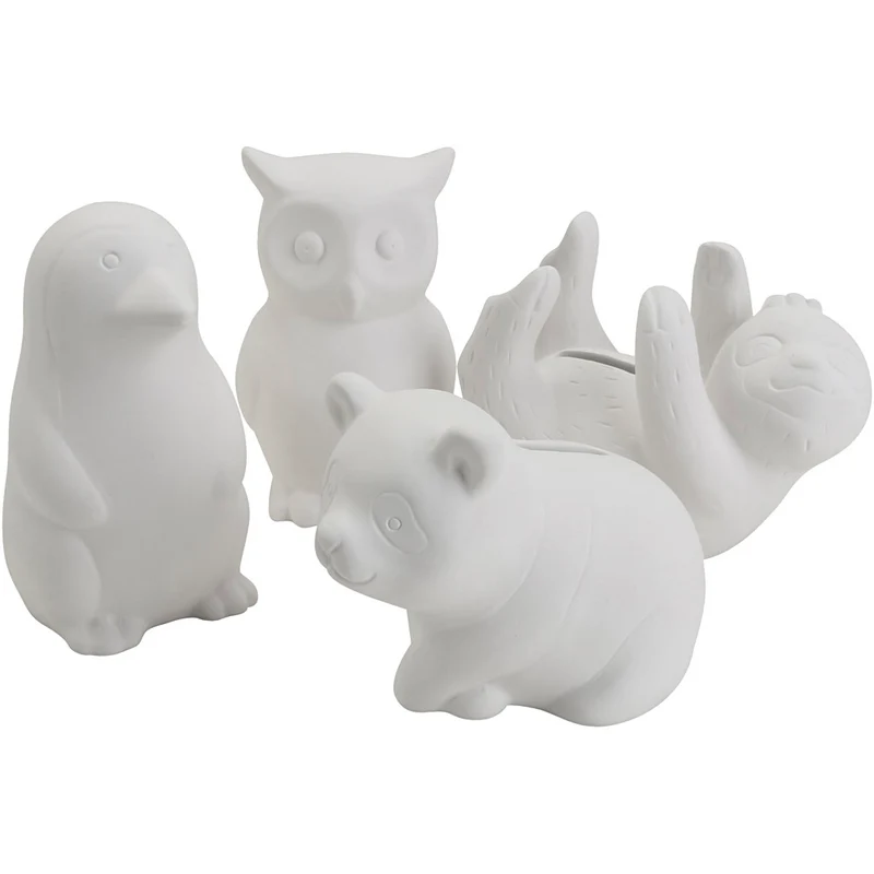 Spardosen-Figuren, Tiere, Größe 8,5-11 cm, Inhalt kann variieren , 4x6 Stk/ 1 Pck [HOB-744445]