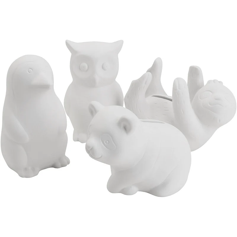Spardosen-Figuren, Tiere, Größe 8,5-11 cm, Inhalt kann variieren , 4x6 Stk/ 1 Pck [HOB-744445]
