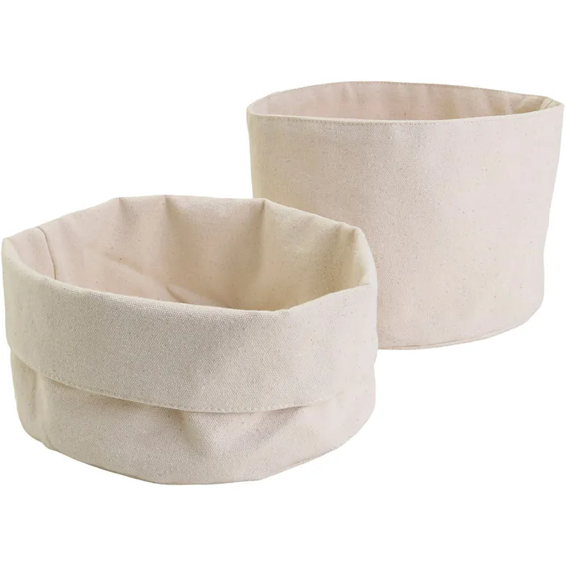 Stoffkörbe, H 14,5 cm, D 20 cm, 385 g, Hellnatur, 10 Stk/ 1 Pck [HOB-706123]