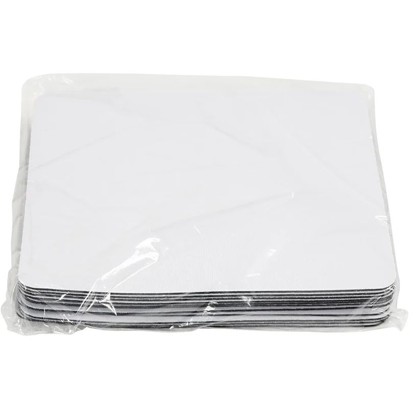 Mouse Pads, Größe 20x24 cm, Weiß, 12 Stk/ 1 Pck [HOB-706046]