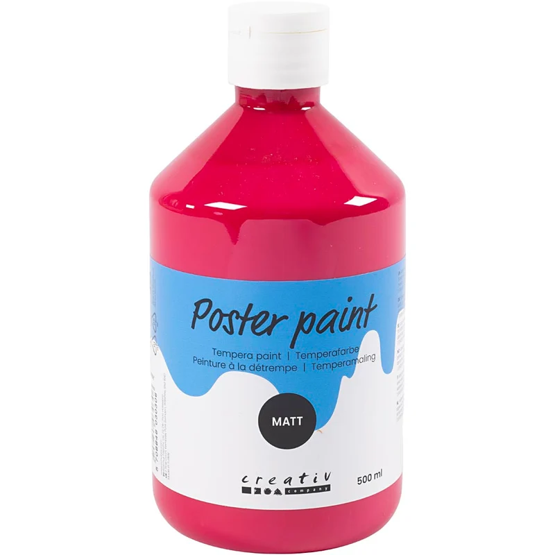 Temperafarbe Matt, Primärrot, 500 ml/ 1 Fl. [HOB-642035]