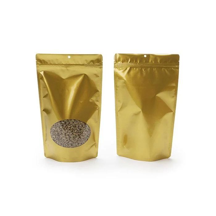 Standbodenbeutel Gold 17.1x8.9x28.6cm 340 Gramm (100 Stück) [ZBGO4GH]