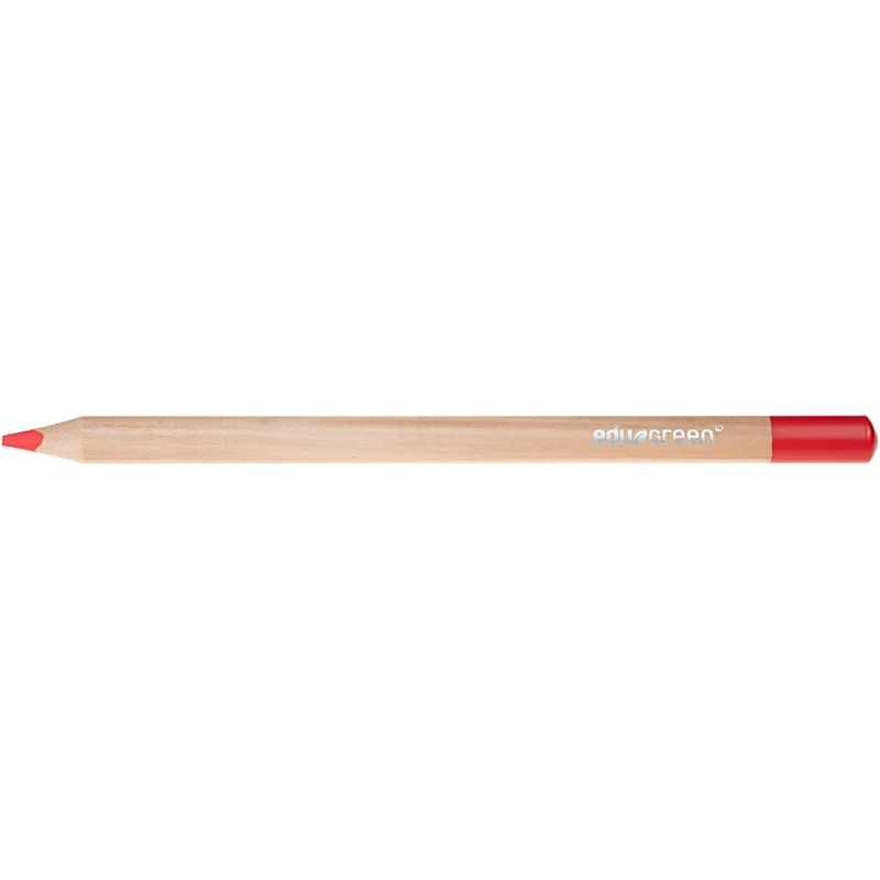 edu Green Jumbo-Buntstifte, Mine 5 mm, Rot, 10 Stk/ 1 Pck [HOB-408236]