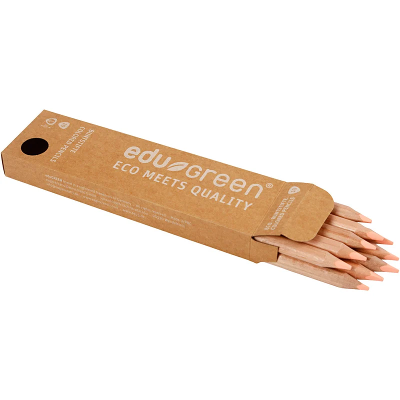 edu Green Jumbo-Buntstifte, Mine 5 mm, Lachsfarbig, 10 Stk/ 1 Pck [HOB-408229]