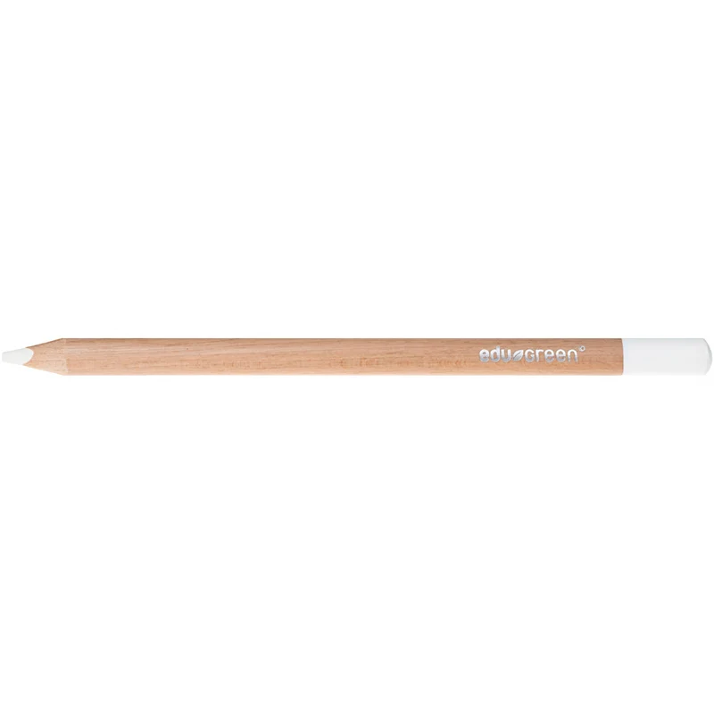 edu Green Jumbo-Buntstifte, Mine 5 mm, Weiß, 10 Stk/ 1 Pck [HOB-408201]