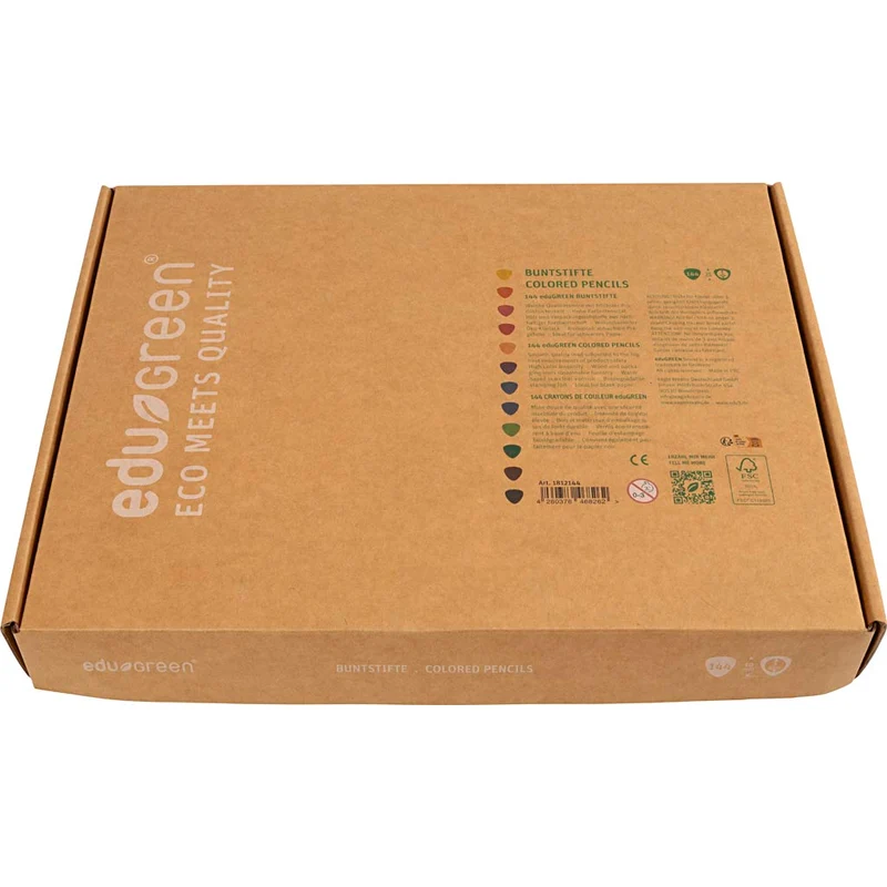 edu Green Jumbo-Buntstifte, Mine 5 mm, Sortierte Farben, 12x12 Stk/ 1 Pck [HOB-408144]