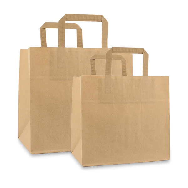 Take-Away-Taschen 32+21.5x27cm Braun (250 Stück) [FP-DPL044]