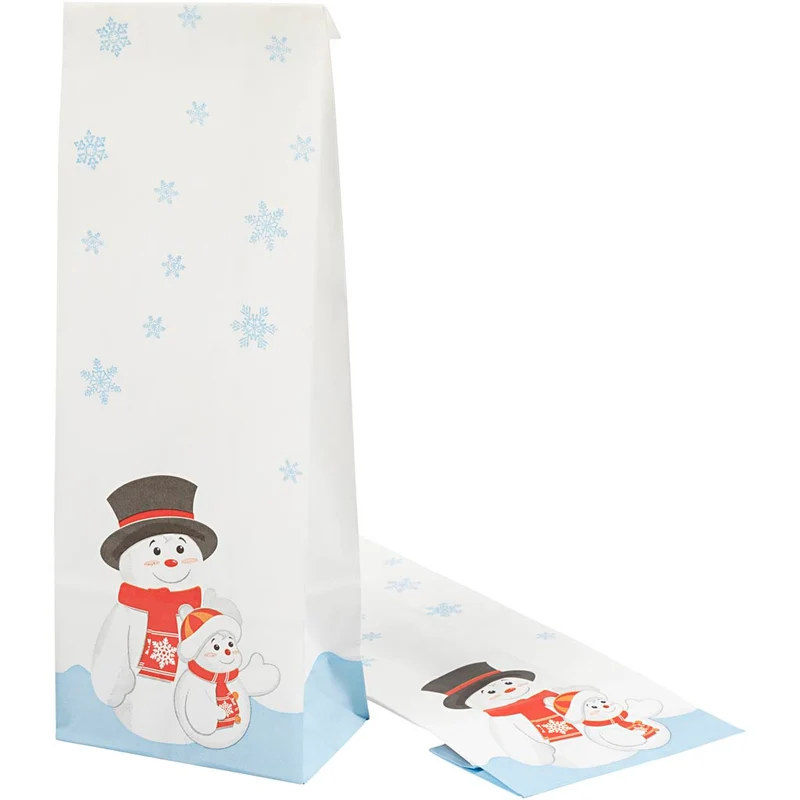 Weihnachtsgeschenktüten, Weihnachtsmotive, H 28 cm, Größe 6x10 cm, 60 g, 100 Stk/ 1 Pck [HOB-528100]