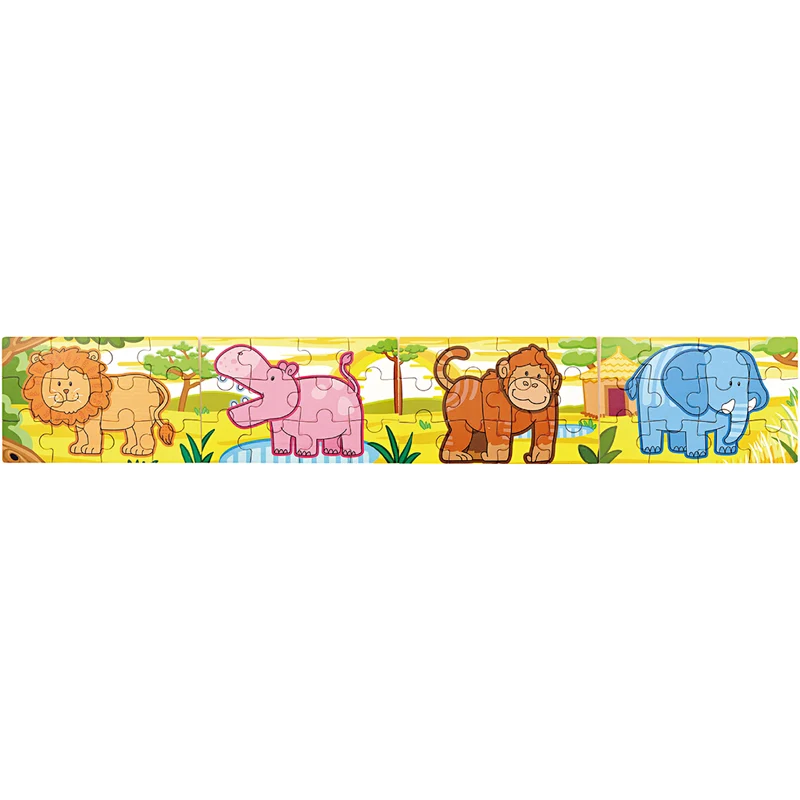VIGA 4-in-1 Puzzle, Größe 4x(11,5x17,5) cm, 48 Stücke, 1 Stk [HOB-907784]