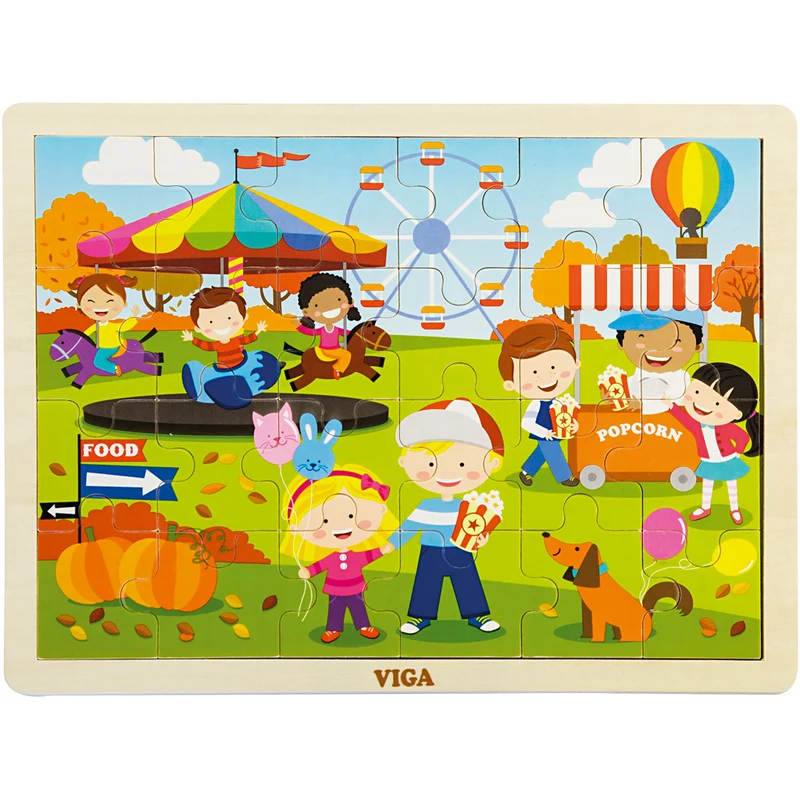 VIGA Puzzle Jahreszeiten, Herbst, Größe 30x22,5 cm, 24 Stücke, 1 Stk [HOB-901167]