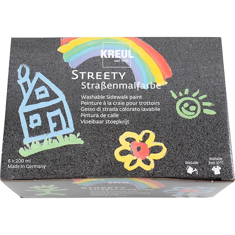 Straßenmalkreide-Farbe, 6x200 ml/ 1 Pck [HOB-900595]