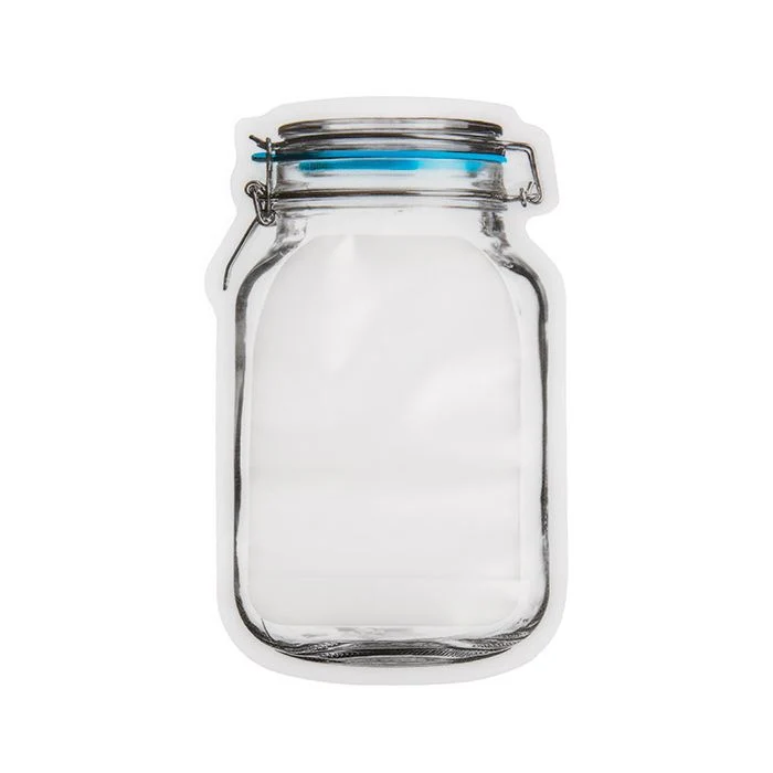 Standbodenbeutel Glasgefäß-Form 9x5.2x14.9cm (25 Stück) [JARSM]