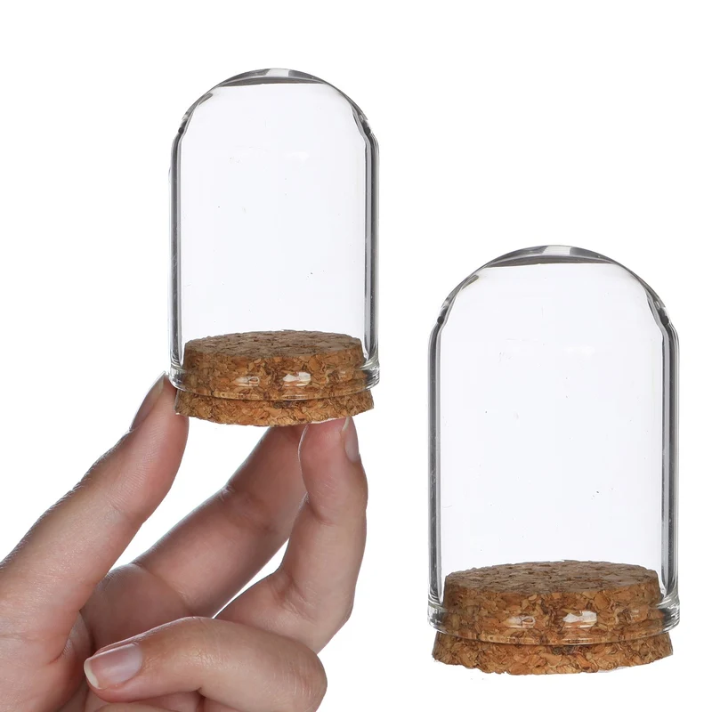 Glasglocken mit Kork Ø6cm | H: 8cm (6 Stück) [IFS-29417]