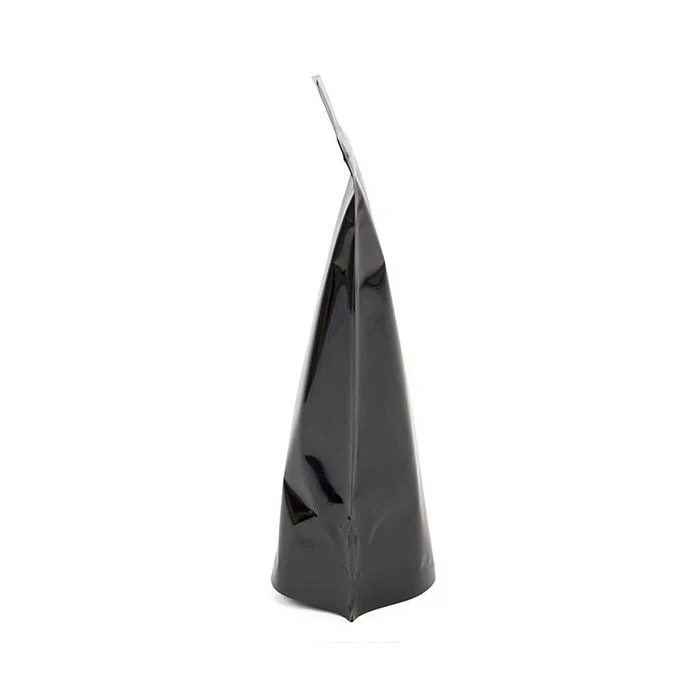 Standbodenbeutel Schwarz 13x7.9x20.6cm mit Aufhängeloch 113 Gramm (100 Stück) [ZBGM3BH]