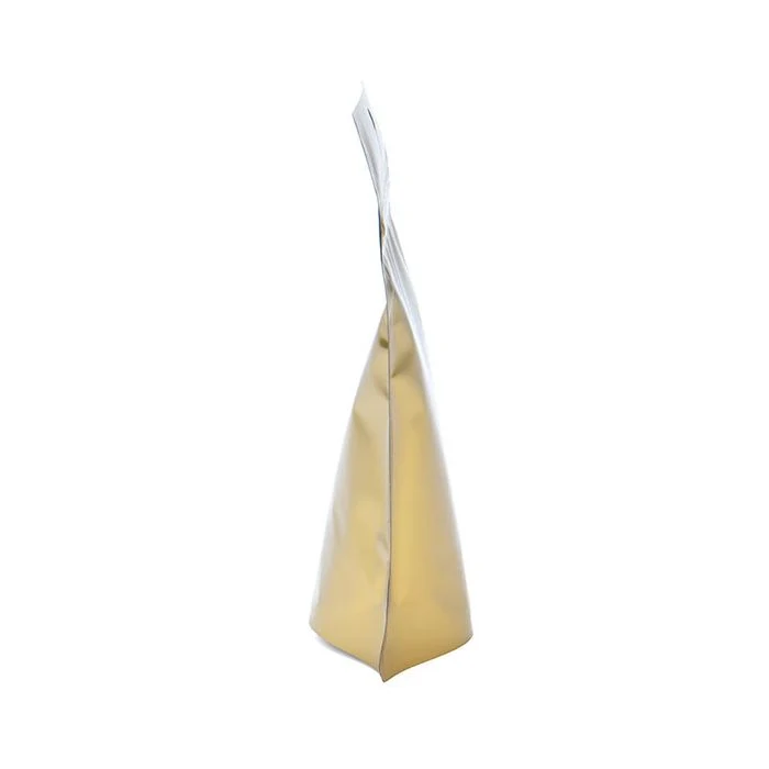Standbodenbeutel Gold 10.2x6x15.2cm mit Aufhängeloch 57 Gramm (100 Stück) [ZBGM2GH]