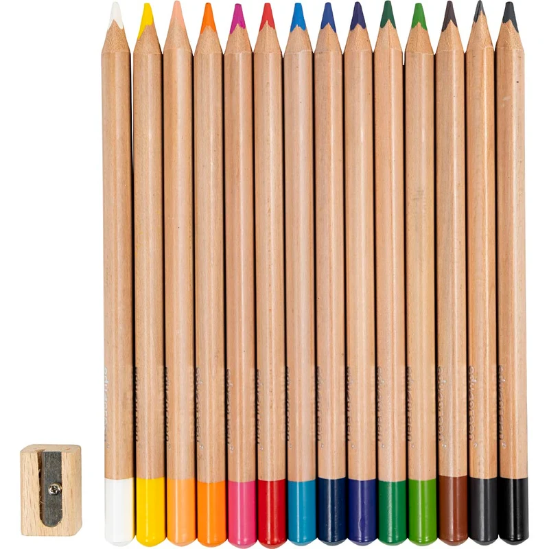 edu Green Jumbo-Buntstifte, Mine 5 mm, Sortierte Farben, 12 Stk/ 1 Pck [HOB-408114]
