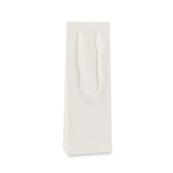Weintragetaschen 12+10x35cm Weiß (100 Stück) [FP-DPK043]