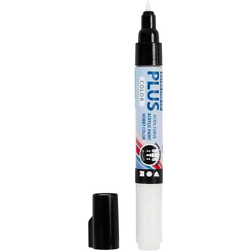 Plus Color Marker, L 14,5 cm, Strichstärke 0,7 mm, Naturweiß, 5,5 ml, 1 Stk [HOB-39977]