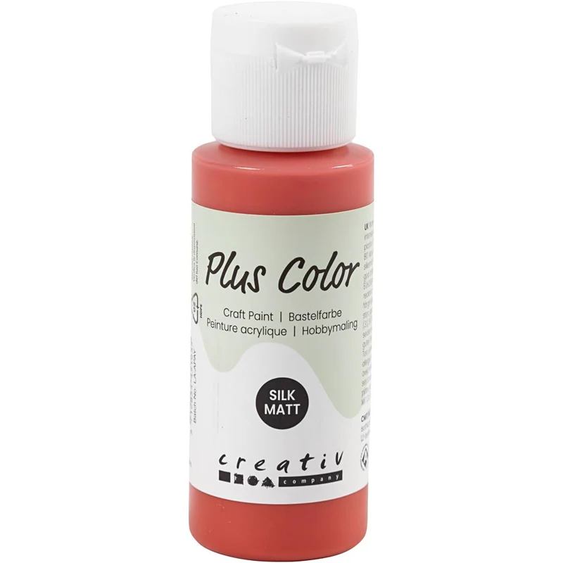 Plus Color Bastelfarbe, Weihnachtsrot, 60 ml/ 1 Fl. [HOB-39688]