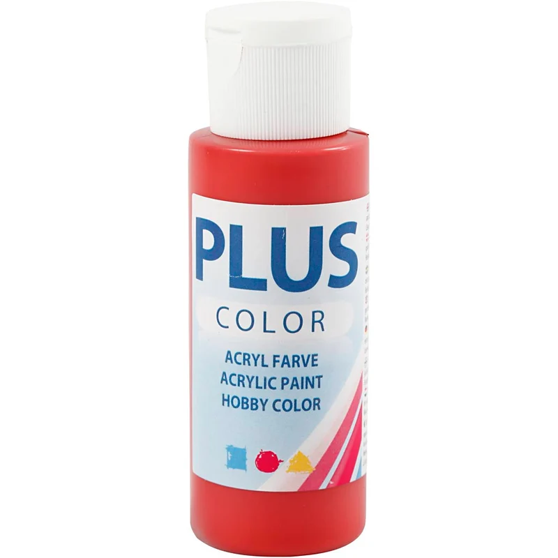 Plus Color Bastelfarbe, Weihnachtsrot, 60 ml/ 1 Fl. [HOB-39688]