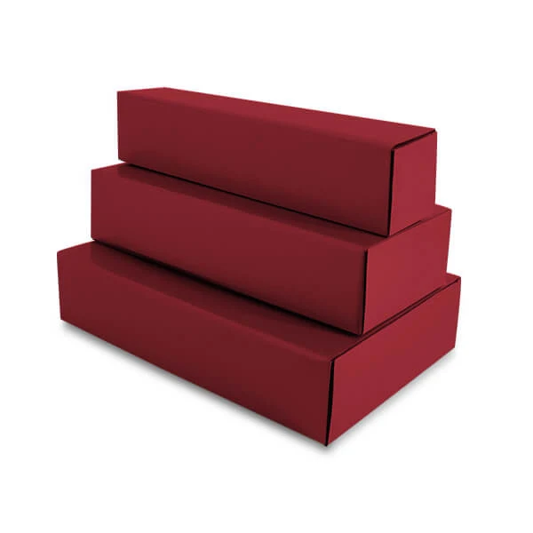 Weinflaschenkisten 8x8x36cm Burgunderrot (100 Stück) [FP-VWL001]