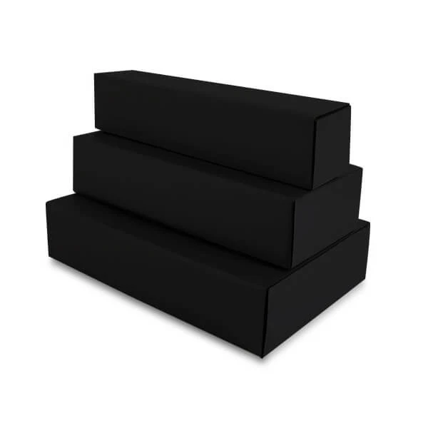 Weinflaschenkisten 8x8x36cm Schwarz (100 Stück) [FP-VWL007]
