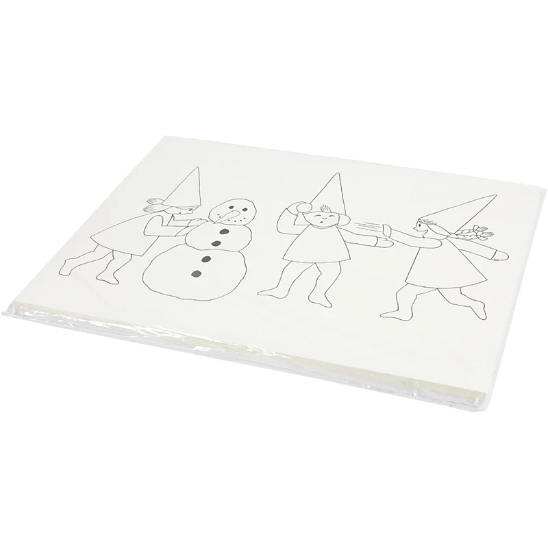 Adventkalender mit Wichtelmännern bei der Schneeballschlacht, A3, Größe 30x42 cm, Weiß, 30 Stk/ 1 Pck [HOB-537001]