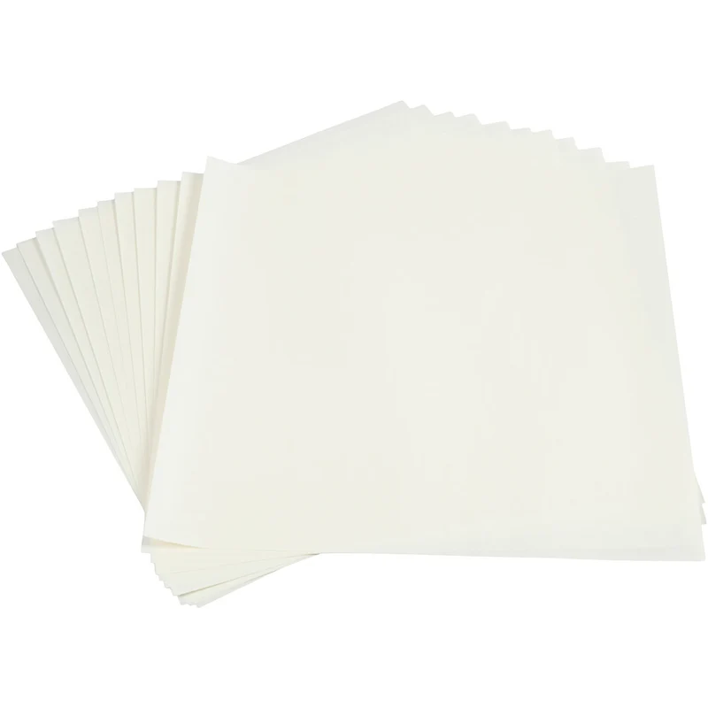 Leichtes, helles Papier, Blatt 30x30 cm, 80 g, Weiß, 12 Bl./ 1 Pck [HOB-536151]