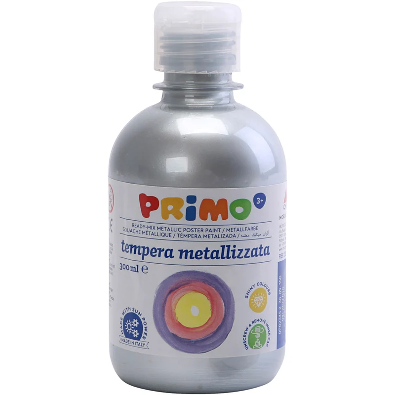 Temperafarbe Metallic, Silber, 300 ml/ 1 Pck [HOB-629888]