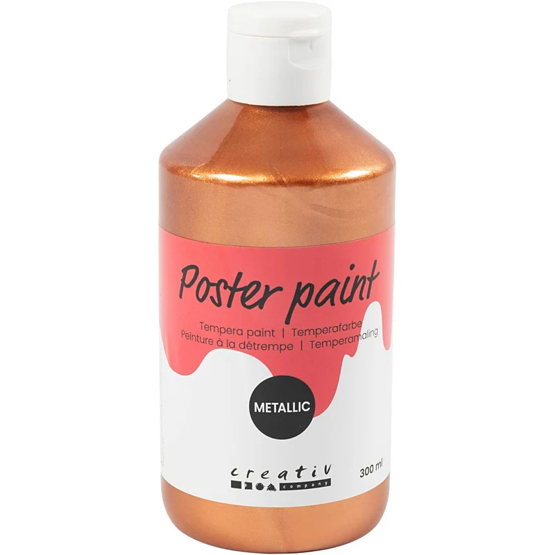 Temperafarbe Metallic, Kupfer-metallic, 300 ml/ 1 Pck [HOB-629887]