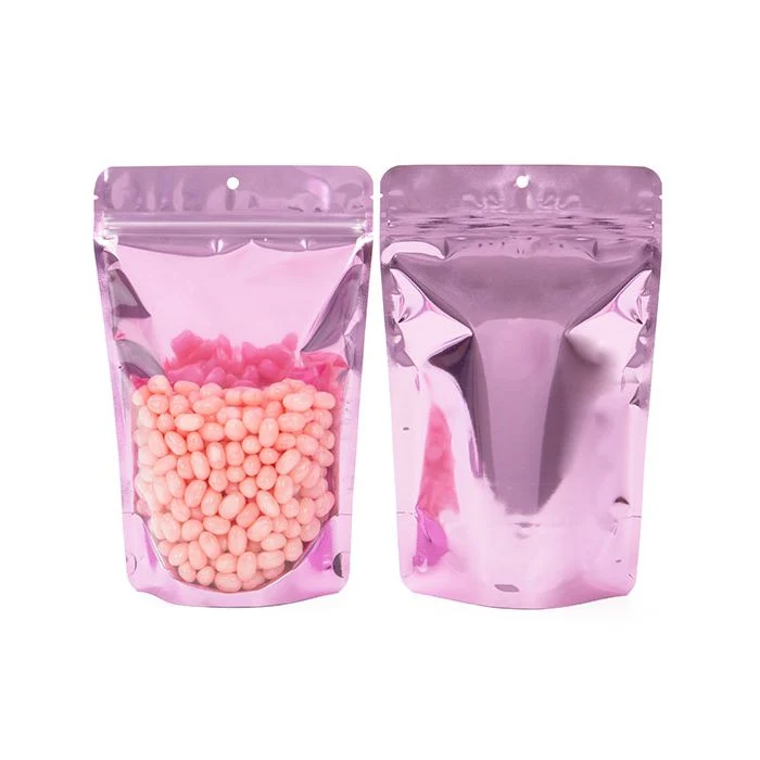 Standbodenbeutel Rosa 14.9x8.9x23.2cm | 310 Gramm mit Aufhängeloch (100 Stück) [ZBGB7PK]