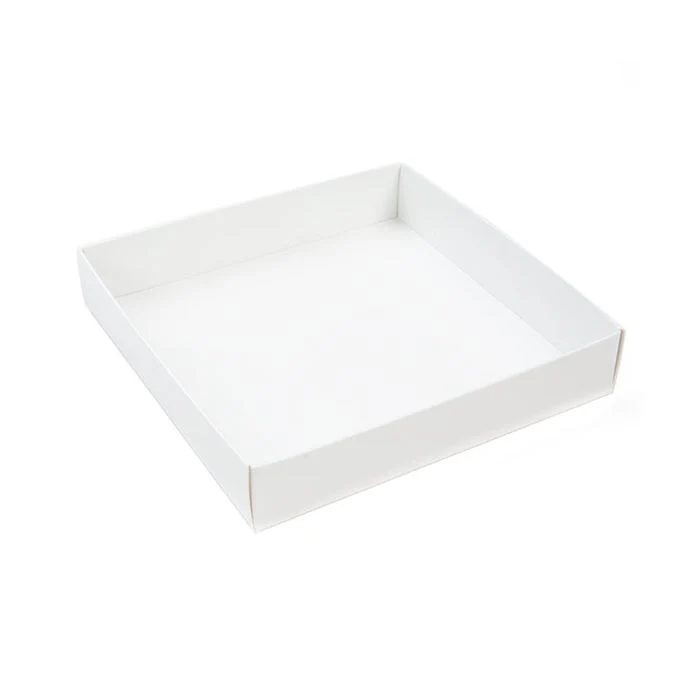 Pappschachtelböden Mattweiß 13x2.5x13.3cm (25 Stück) [WH357]