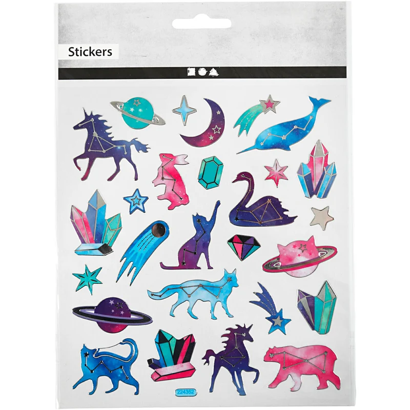 Sticker, Sternzeichen-Tiere, Blatt 15x16,5 cm, 1 Bl. [HOB-29044]