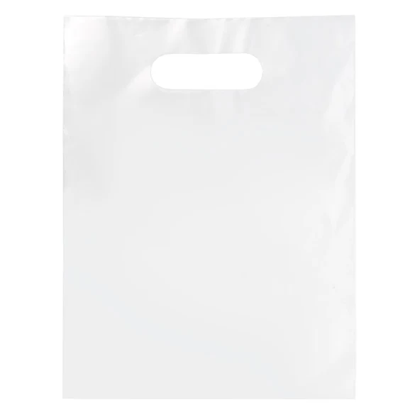 Tragetaschen Gefrostet - 20% Recyceltes PE 22.9x30.5cm (100 Stück) [H912FT1R]